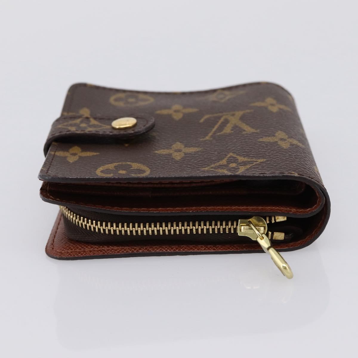 LOUIS VUITTON Monogram Compact Zip Wallet M61667 LV Auth am12518V