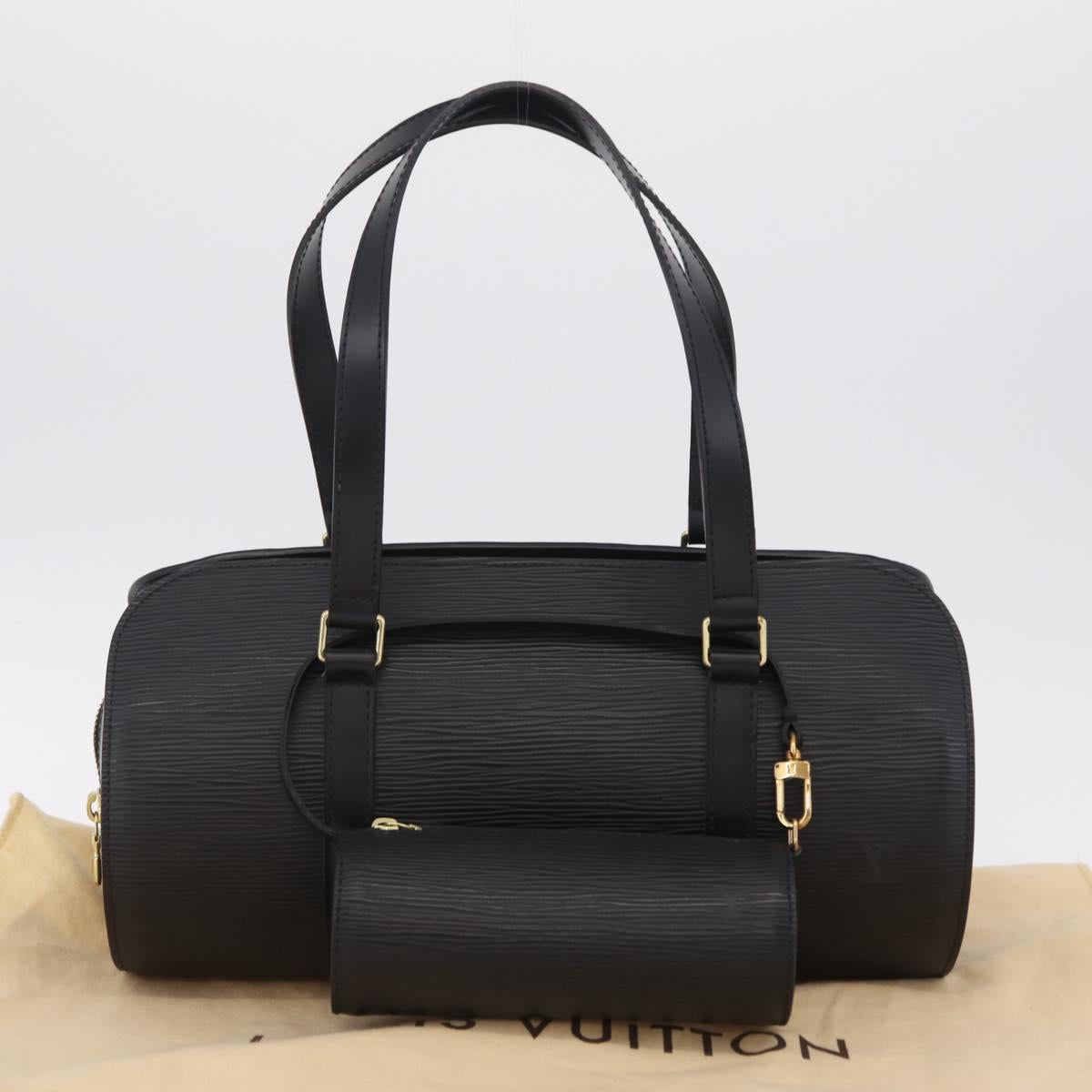 LOUIS VUITTON Epi Soufflot Hand Bag Black M52222 LV Auth am12523V