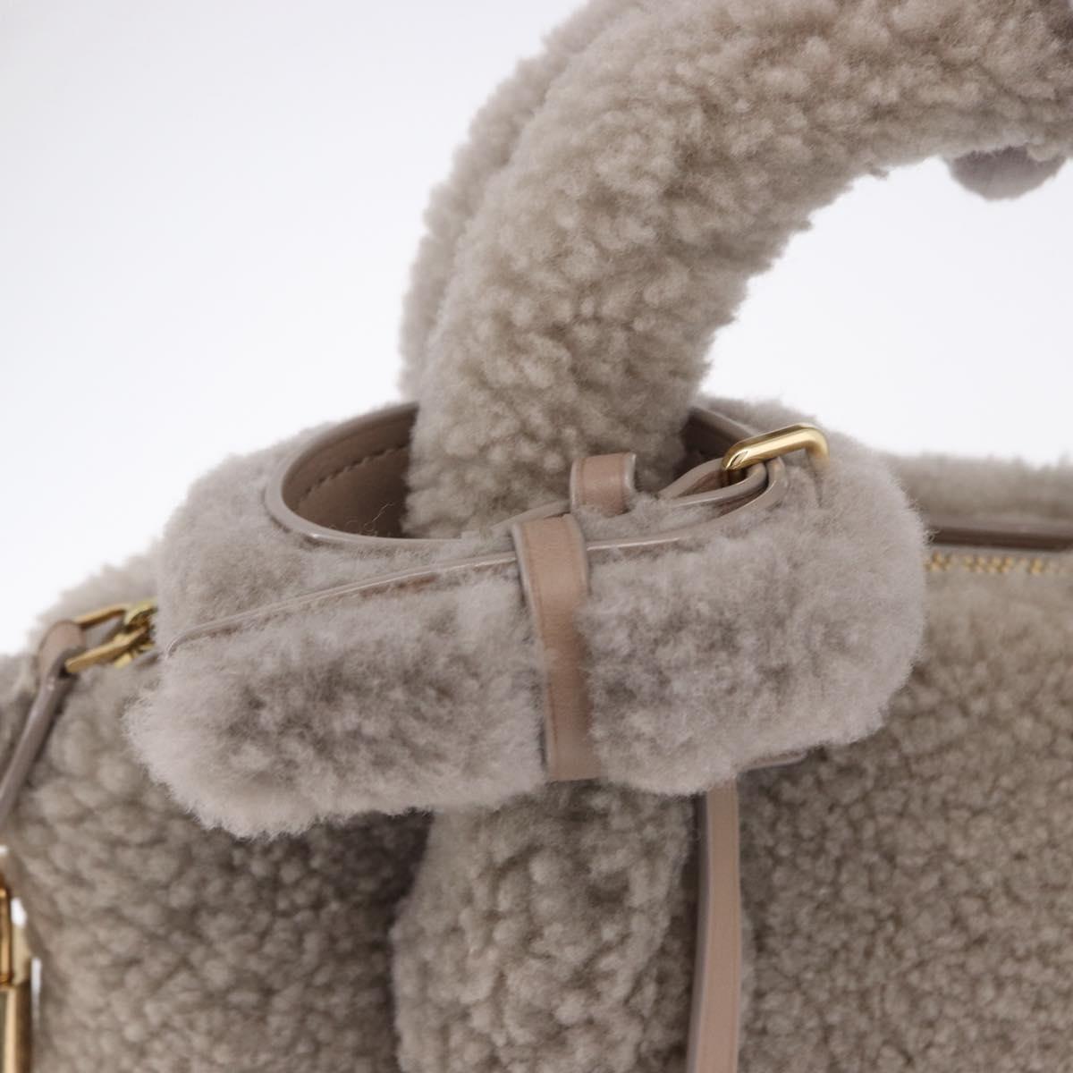 LOUIS VUITTON Lockit Voyage Hand Bag Mouton Greige M93850 LV Auth am12524SAM