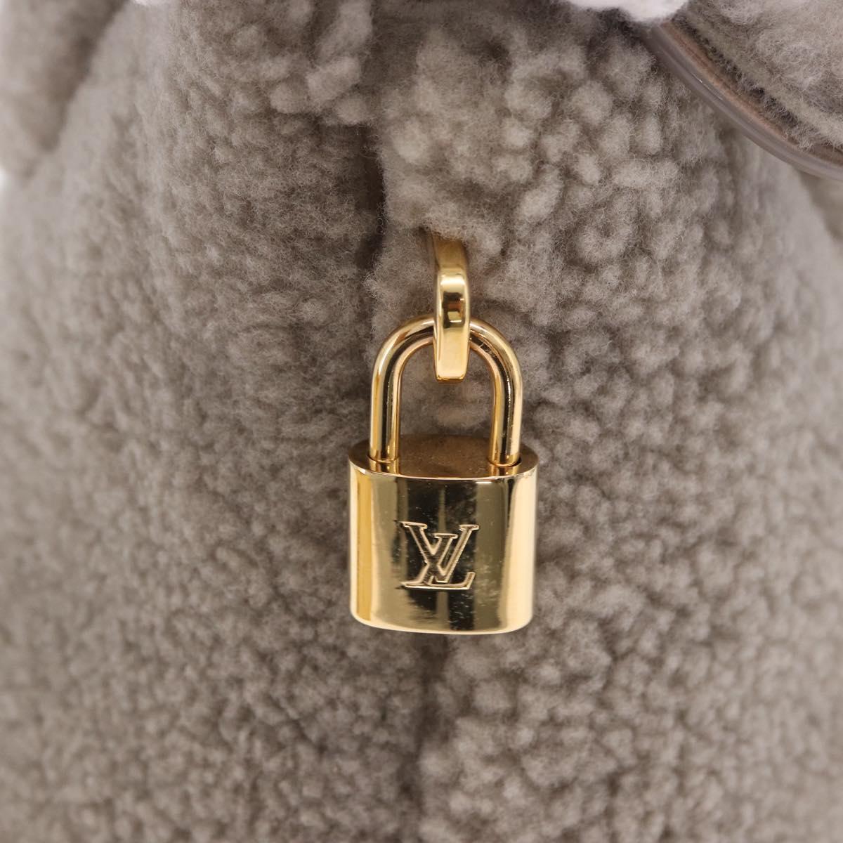 LOUIS VUITTON Lockit Voyage Hand Bag Mouton Greige M93850 LV Auth am12524SAM
