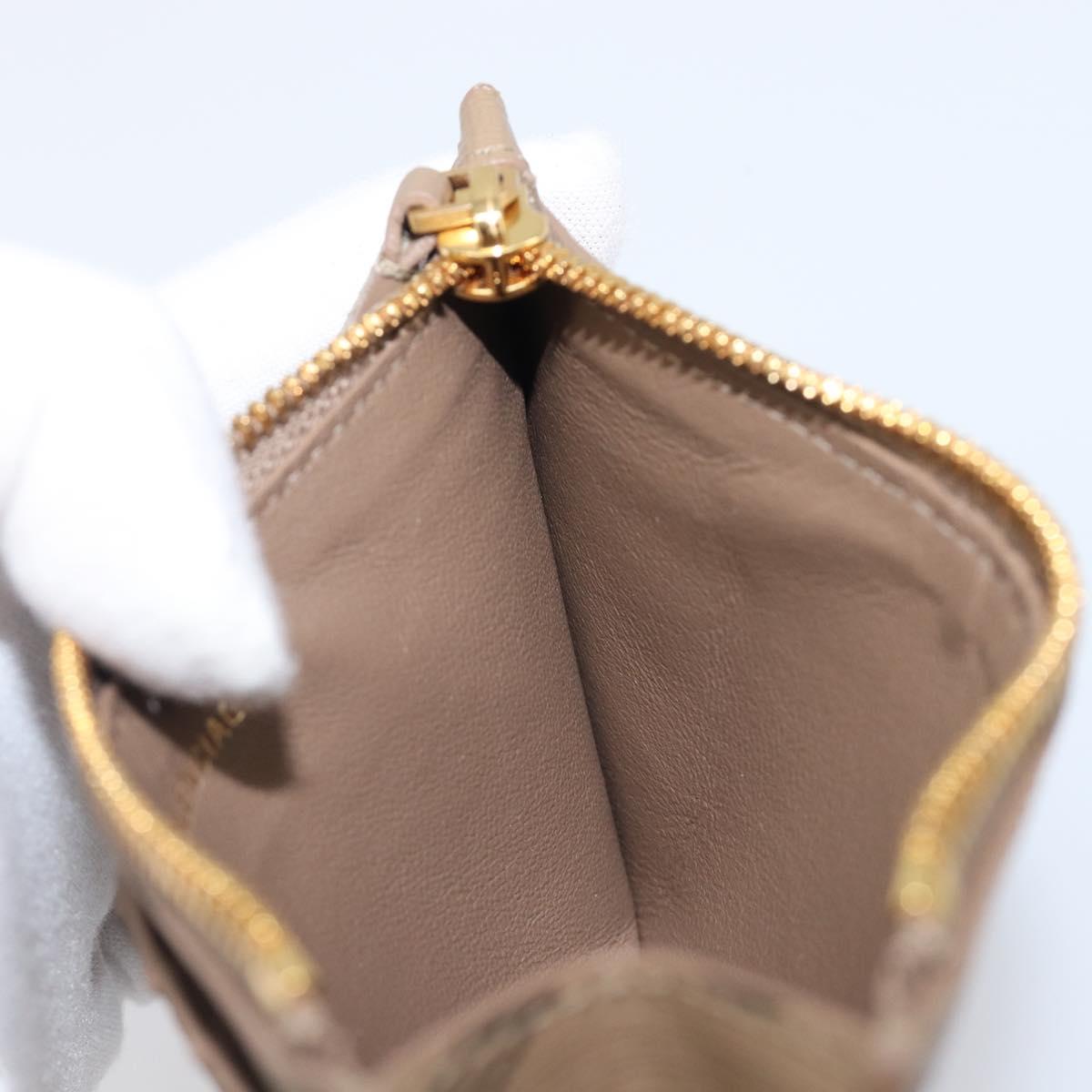BALENCIAGA Fragment Case Card Case PVC Beige Gold 640535 Auth am12526M