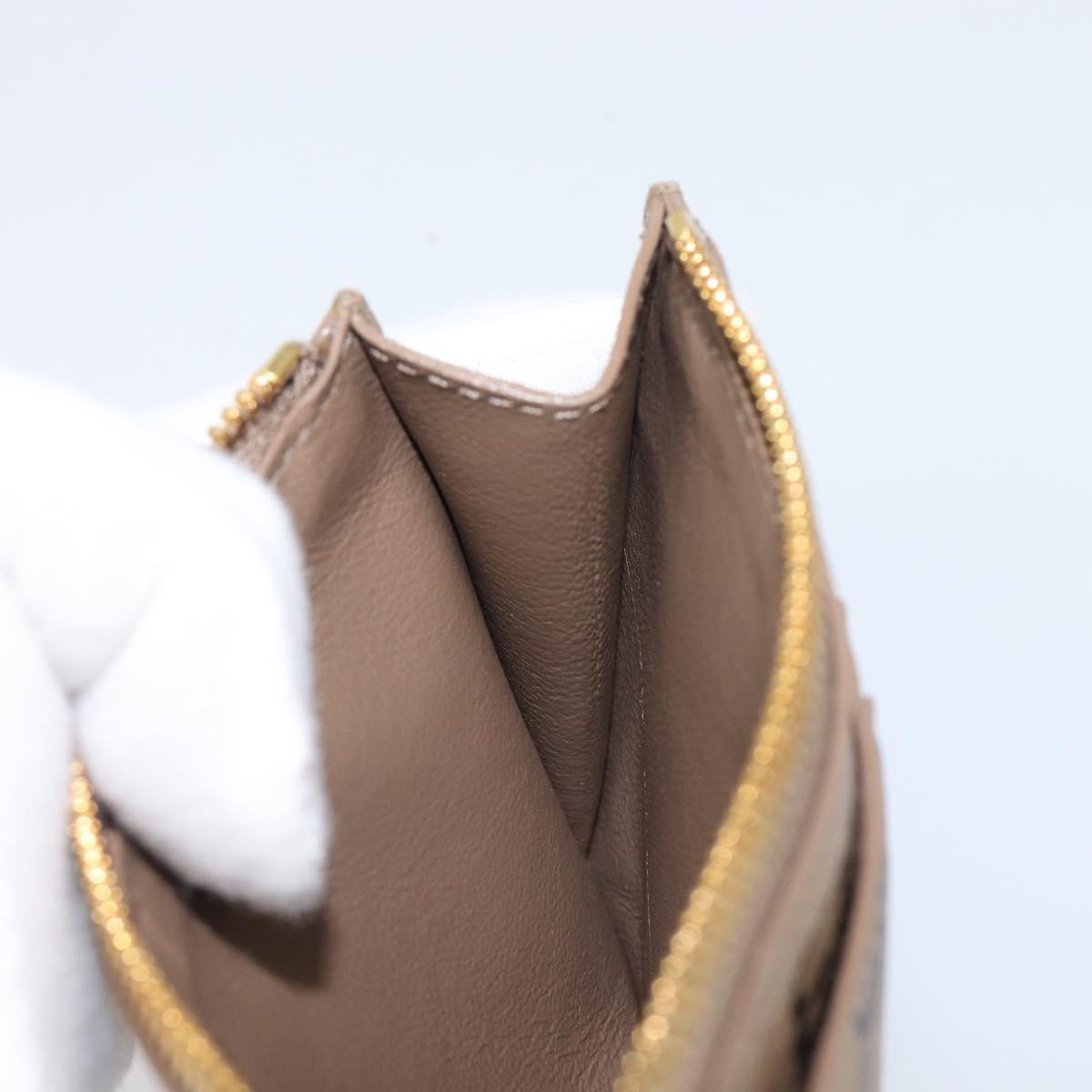 BALENCIAGA Fragment Case Card Case PVC Beige Gold 640535 Auth am12526M