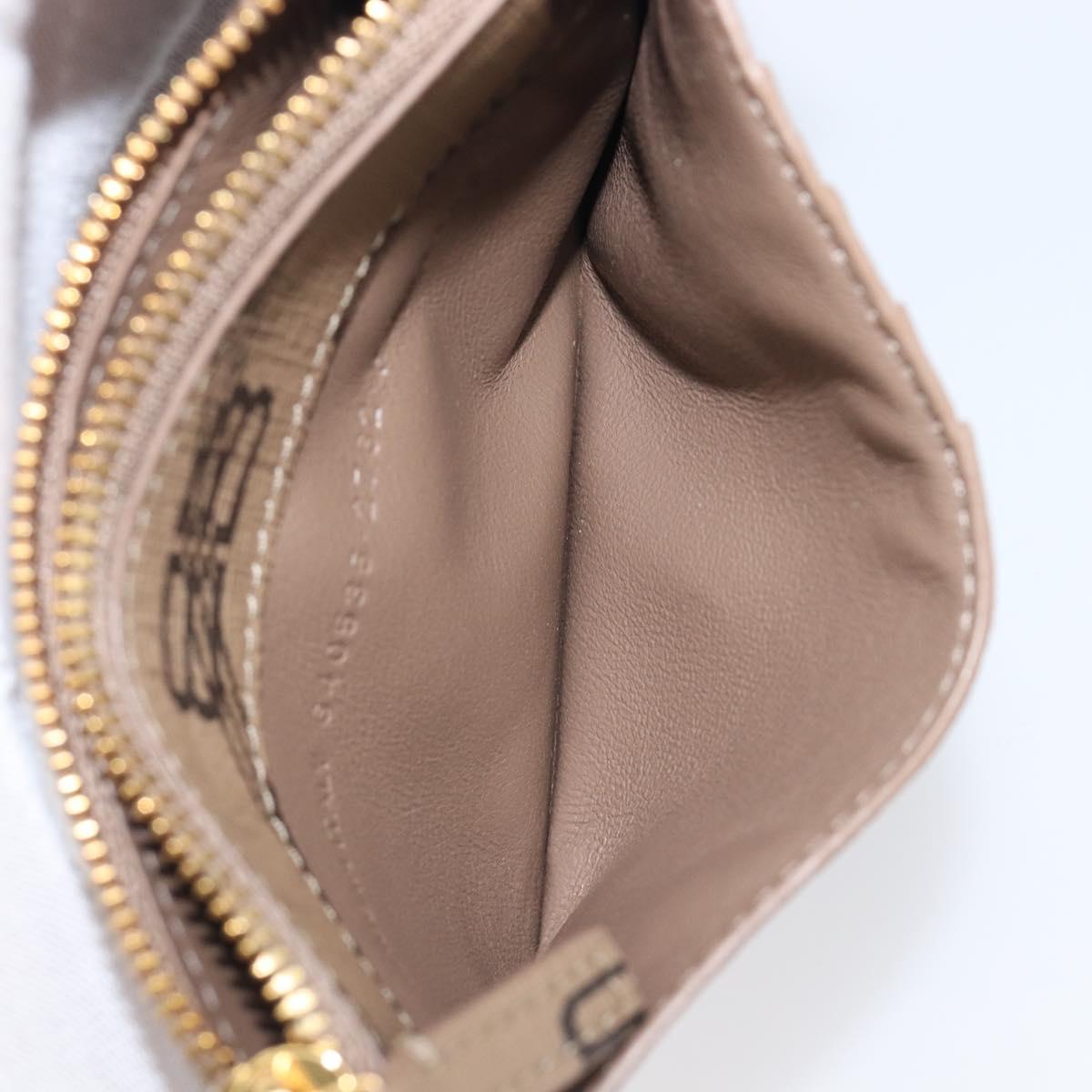 BALENCIAGA Fragment Case Card Case PVC Beige Gold 640535 Auth am12526M