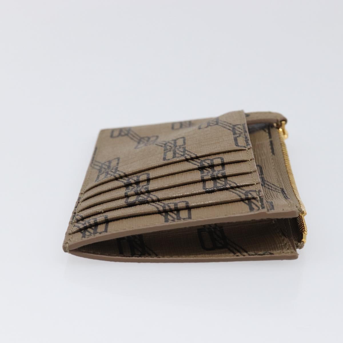 BALENCIAGA Fragment Case Card Case PVC Beige Gold 640535 Auth am12526M