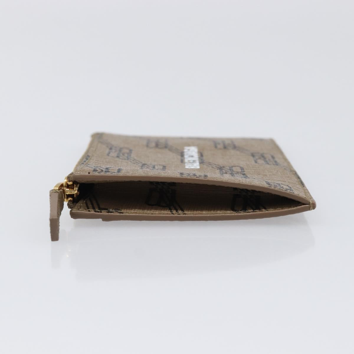 BALENCIAGA Fragment Case Card Case PVC Beige Gold 640535 Auth am12526M