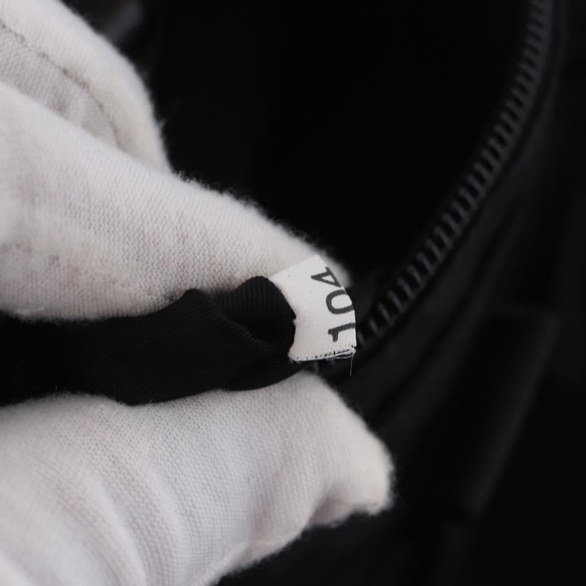 PRADA Vanity Hand Bag Nylon Black Silver 1N0715 Auth am12531A