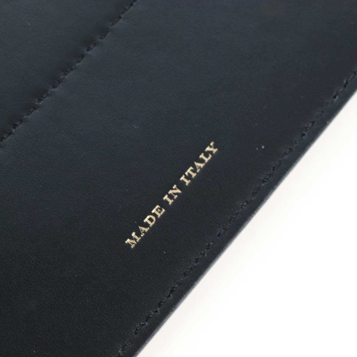 BURBERRY Bucket Shoulder Bag Leather Black Gold Auth am12540V