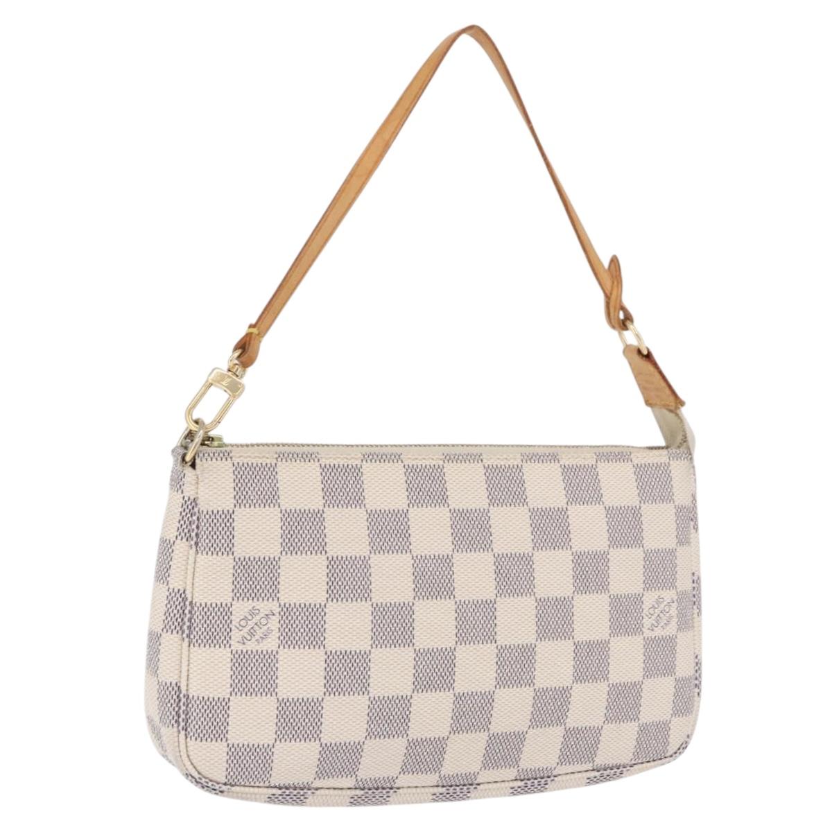 LOUIS VUITTON Damier Azur Pochette Accessoires Pouch N41207 LV Auth am12545A