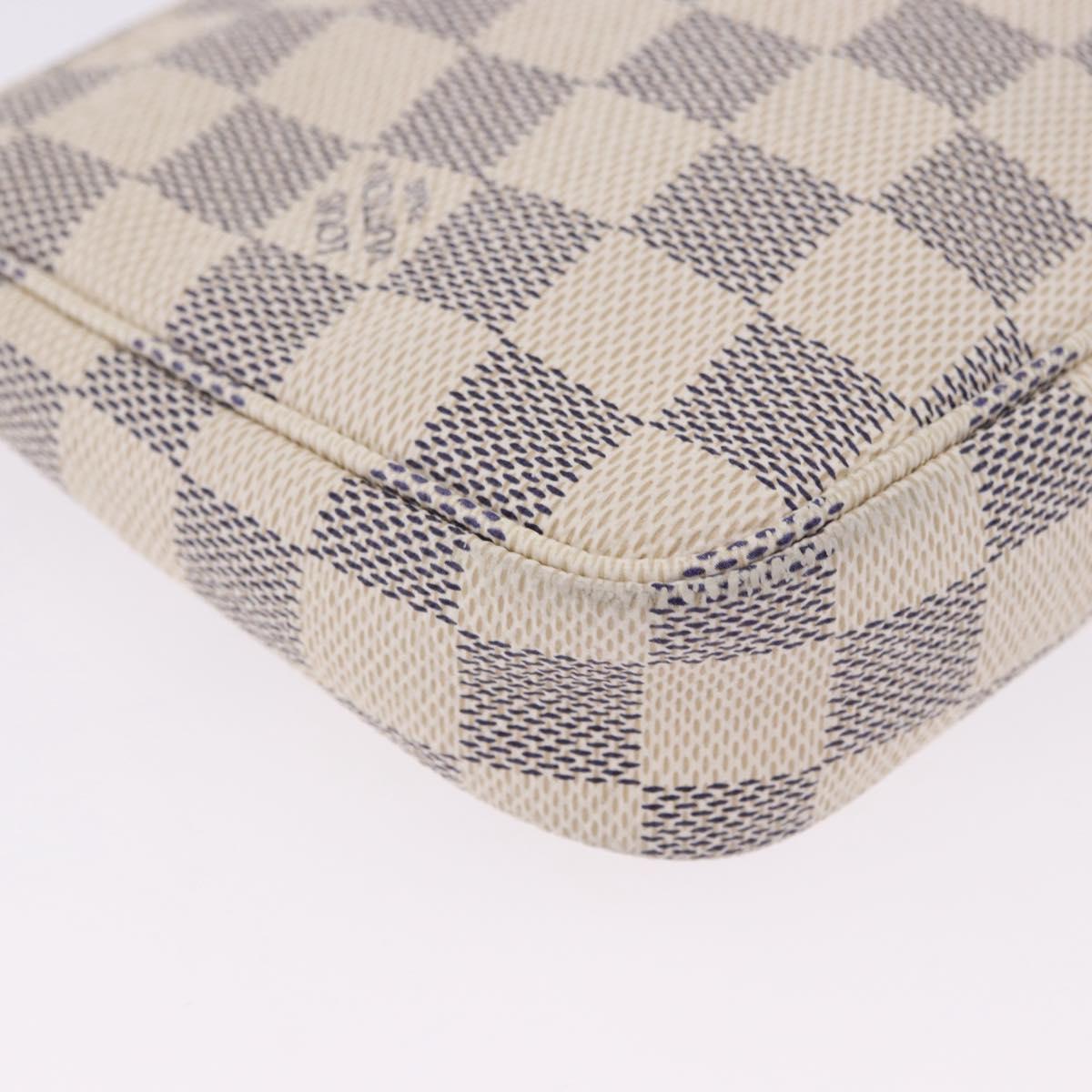 LOUIS VUITTON Damier Azur Pochette Accessoires Pouch N41207 LV Auth am12545A