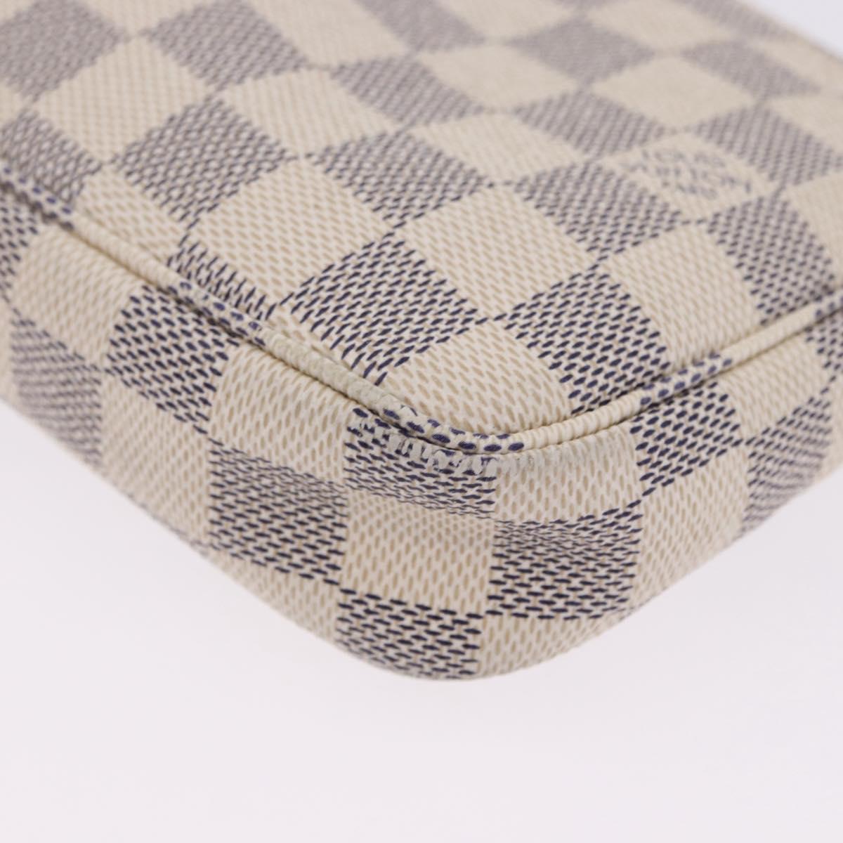 LOUIS VUITTON Damier Azur Pochette Accessoires Pouch N41207 LV Auth am12545A