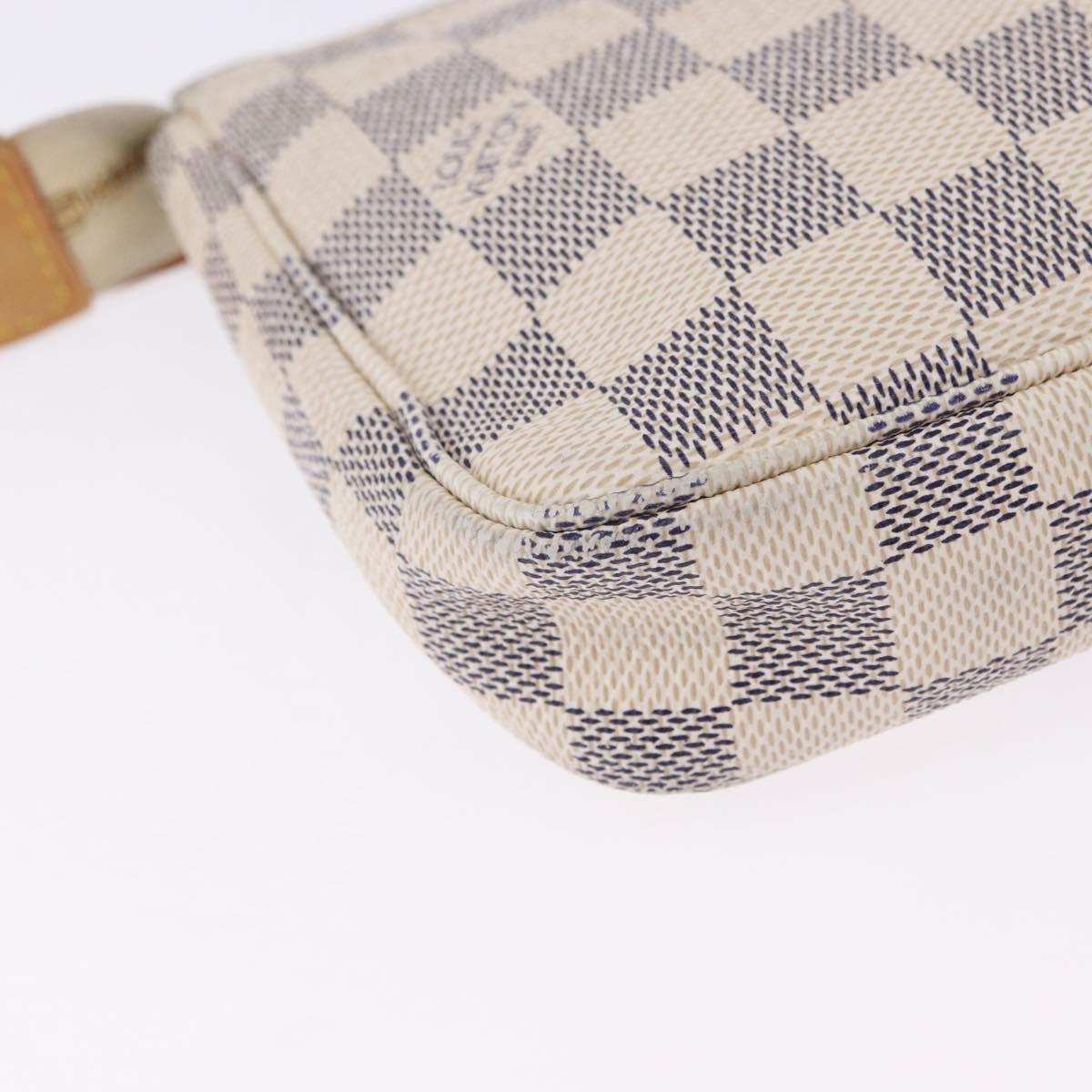 LOUIS VUITTON Damier Azur Pochette Accessoires Pouch N41207 LV Auth am12545A