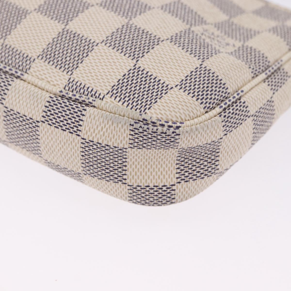 LOUIS VUITTON Damier Azur Pochette Accessoires Pouch N41207 LV Auth am12545A