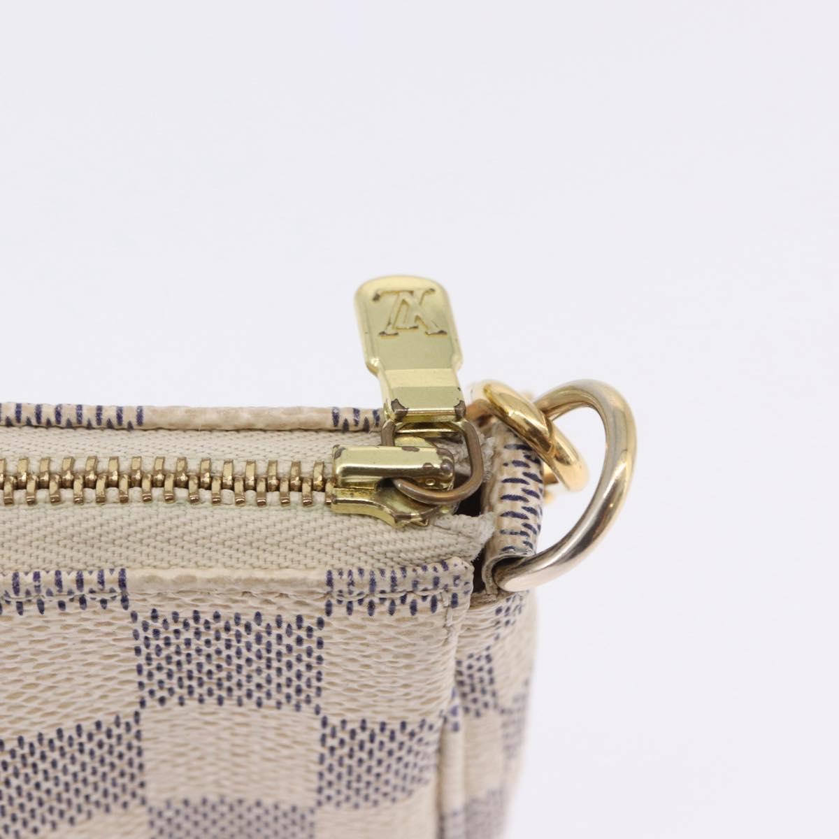 LOUIS VUITTON Damier Azur Pochette Accessoires Pouch N41207 LV Auth am12545A