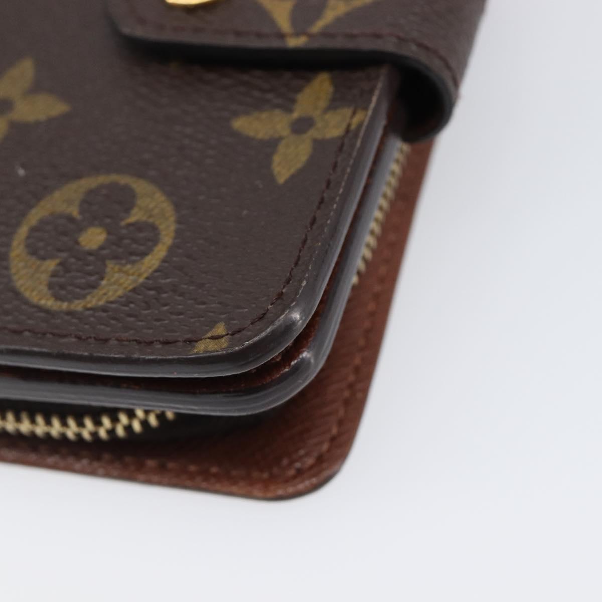 LOUIS VUITTON Monogram Compact Zip Wallet M61667 LV Auth am12547V
