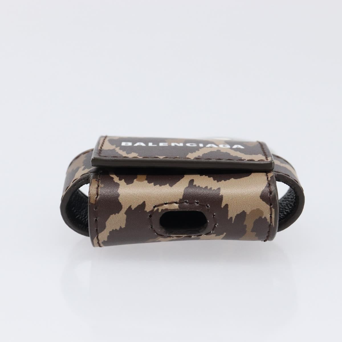 BALENCIAGA Camouflage AirPods Case Earphone case PVC Beige Brown 655679 Auth am12549M