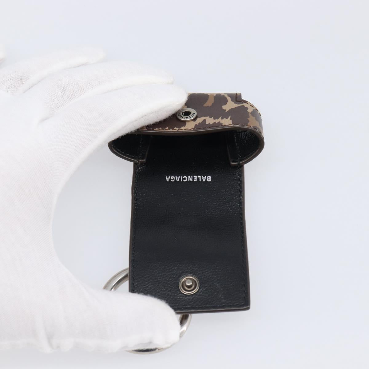 BALENCIAGA Camouflage AirPods Case Earphone case PVC Beige Brown 655679 Auth am12549M