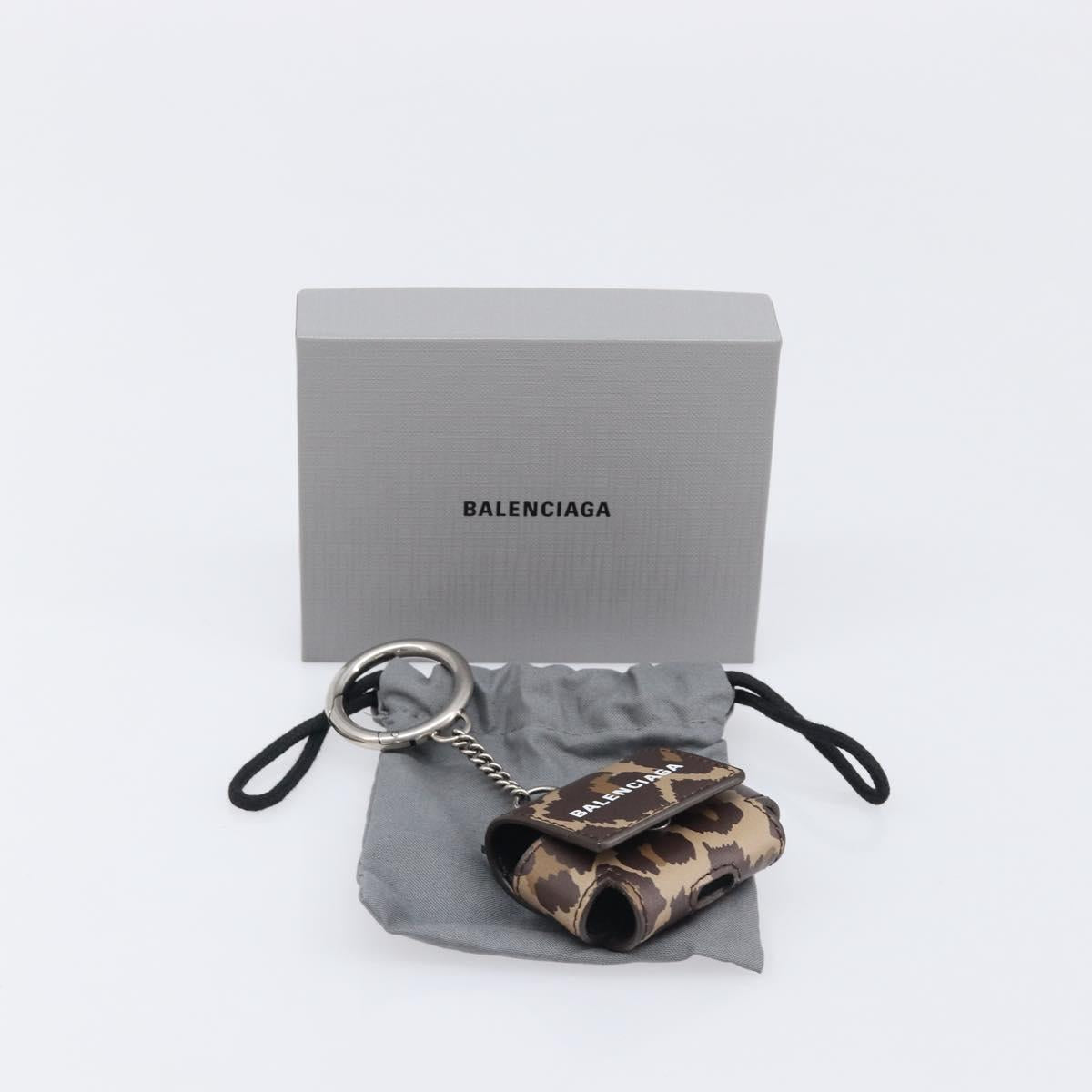 BALENCIAGA Camouflage AirPods Case Earphone case PVC Beige Brown 655679 Auth am12549M