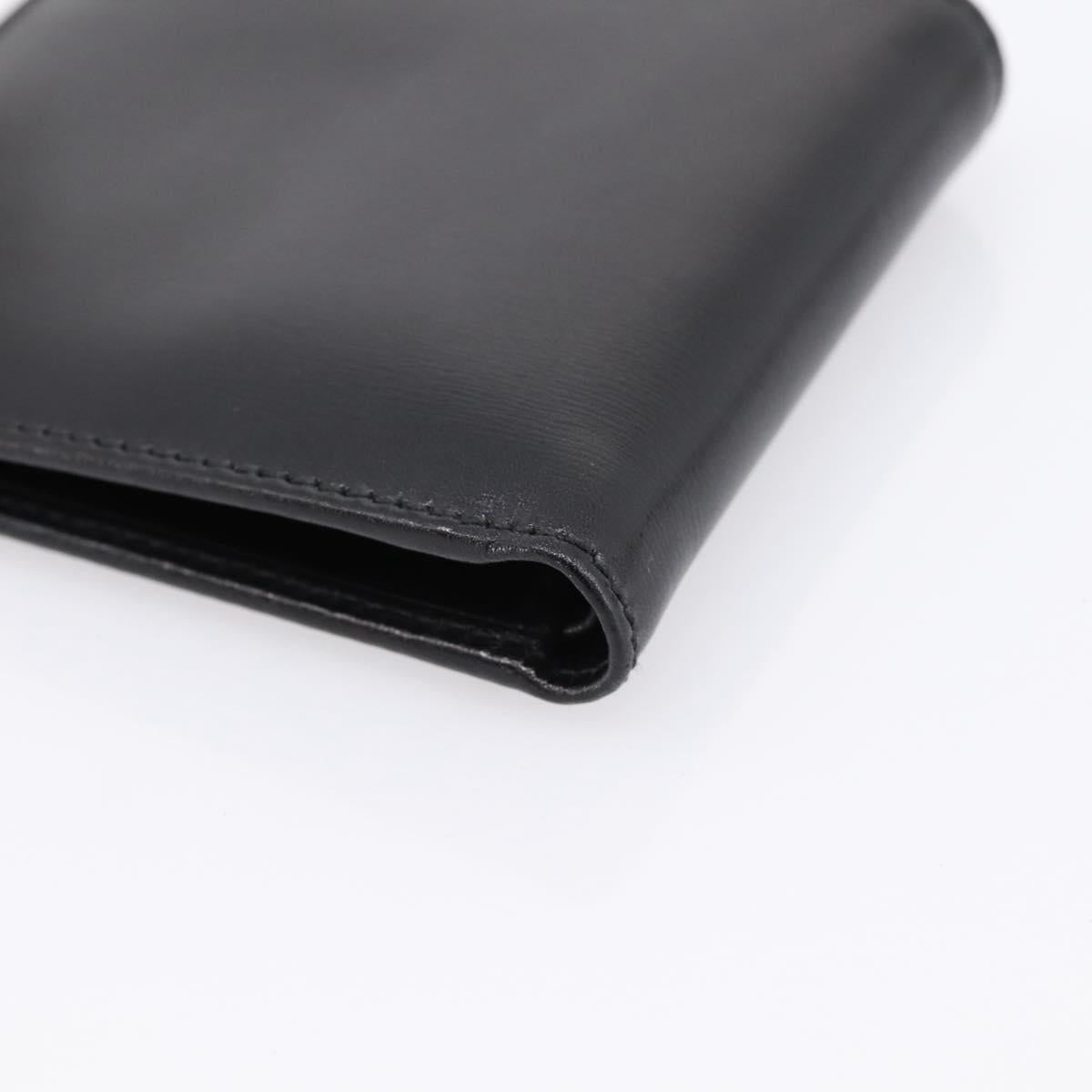 GUCCI Interlocking G Compact Bifold Wallet Leather Black 115219 Auth am12557V