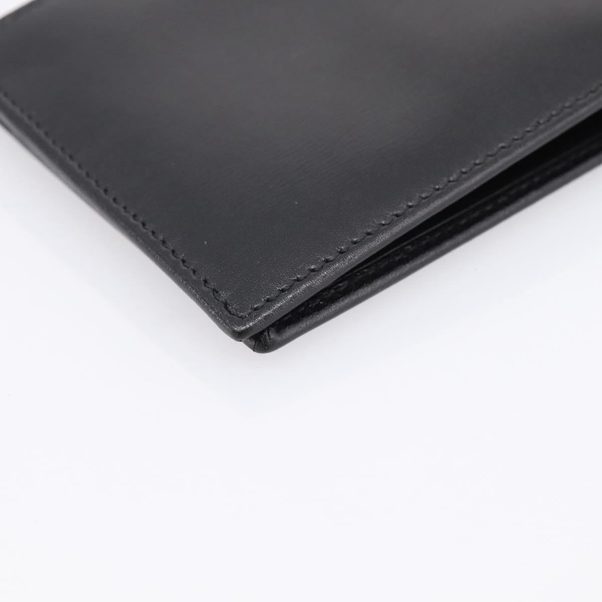 GUCCI Interlocking G Compact Bifold Wallet Leather Black 115219 Auth am12557V