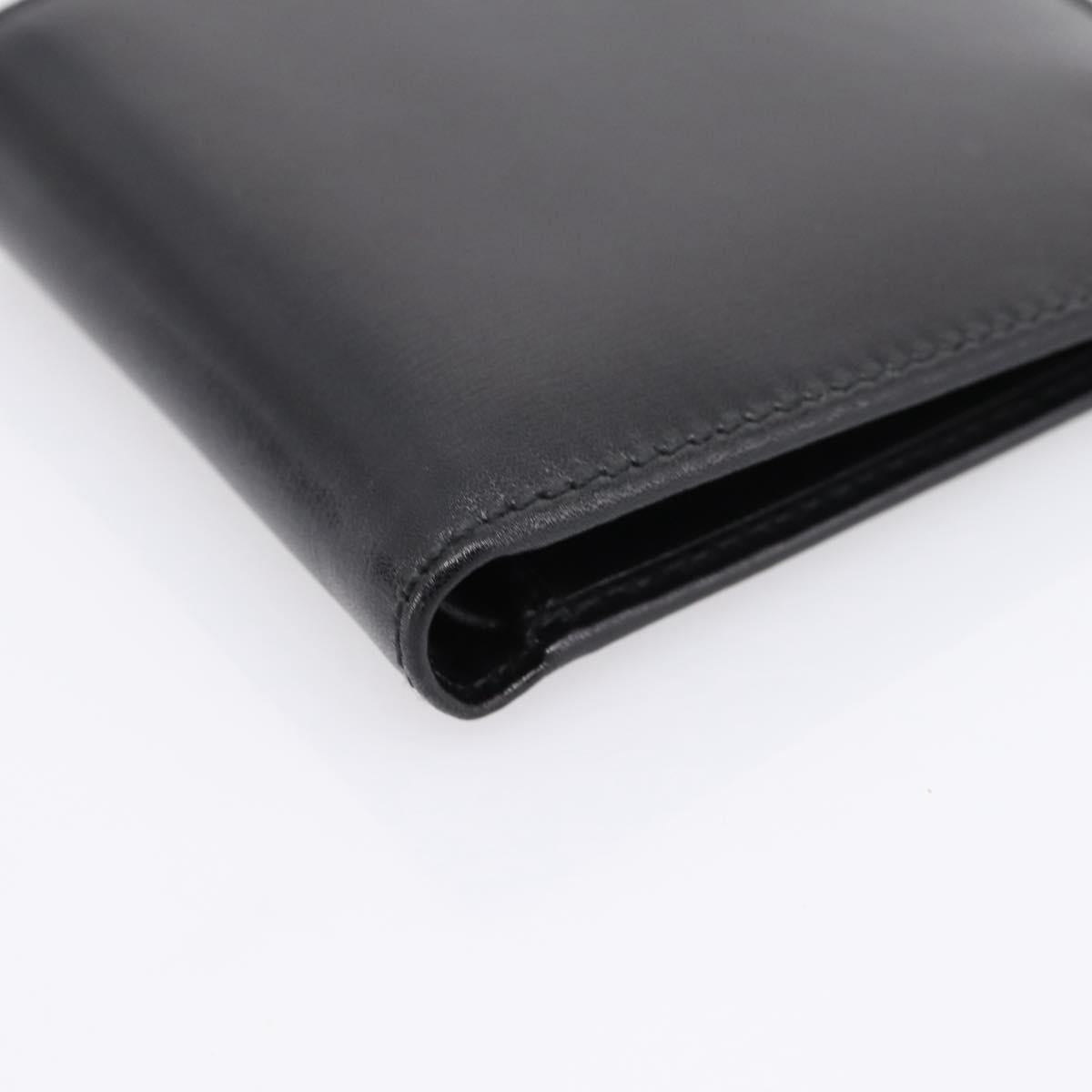 GUCCI Interlocking G Compact Bifold Wallet Leather Black 115219 Auth am12557V