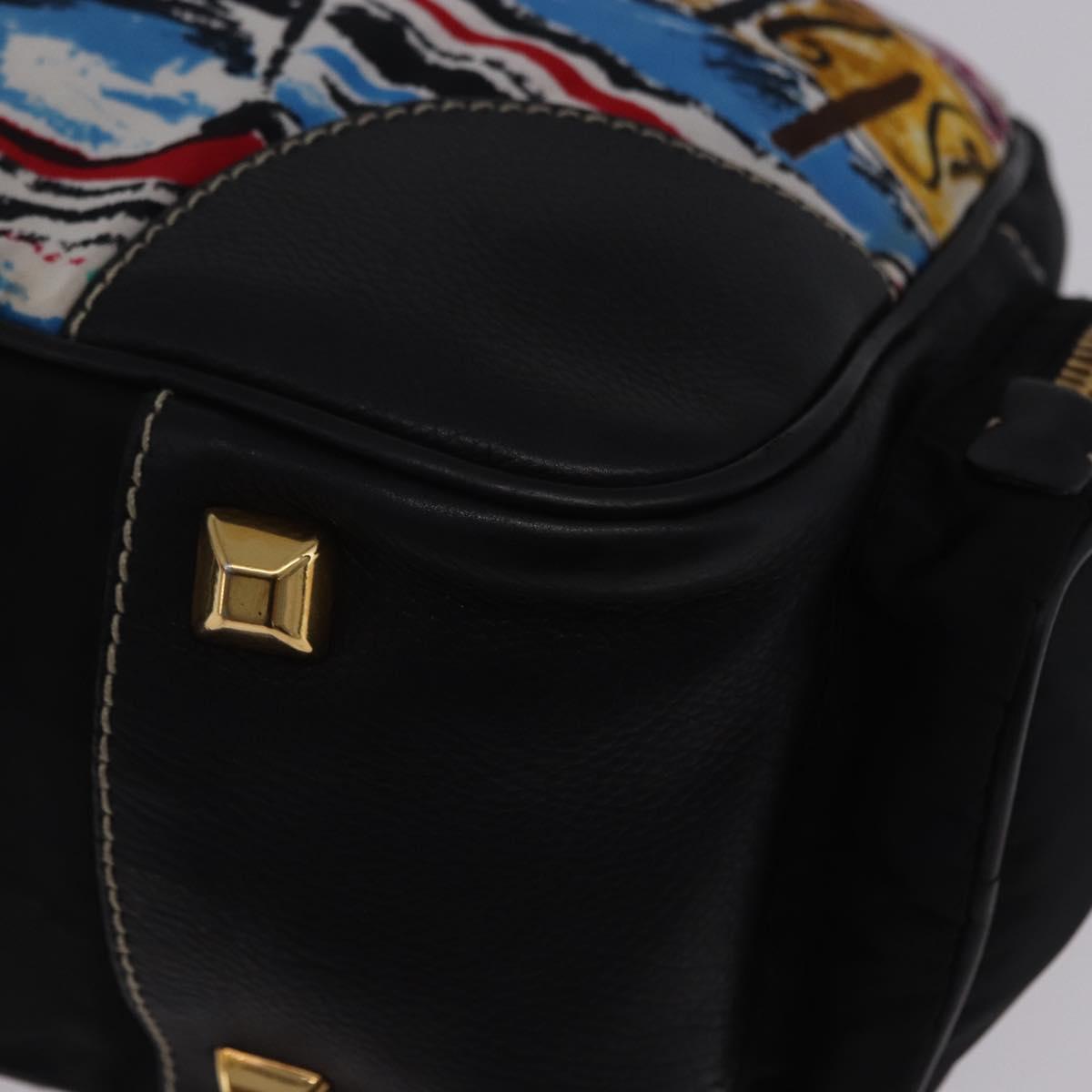 PRADA Venice Tote Bag Nylon Leather Multicolor Gold Auth am12575V