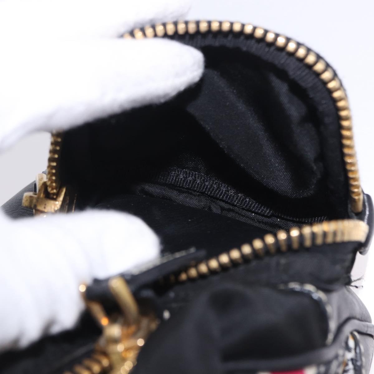 PRADA Venice Tote Bag Nylon Leather Multicolor Gold Auth am12575V