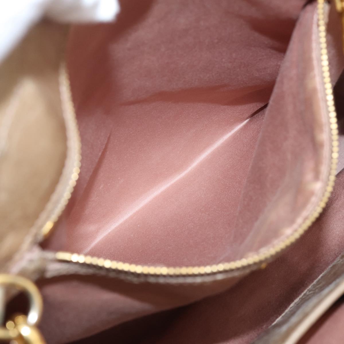 Miu Miu Side Ribbon Hand Bag Leather 2way Beige Gold RN0939 Auth am12577V