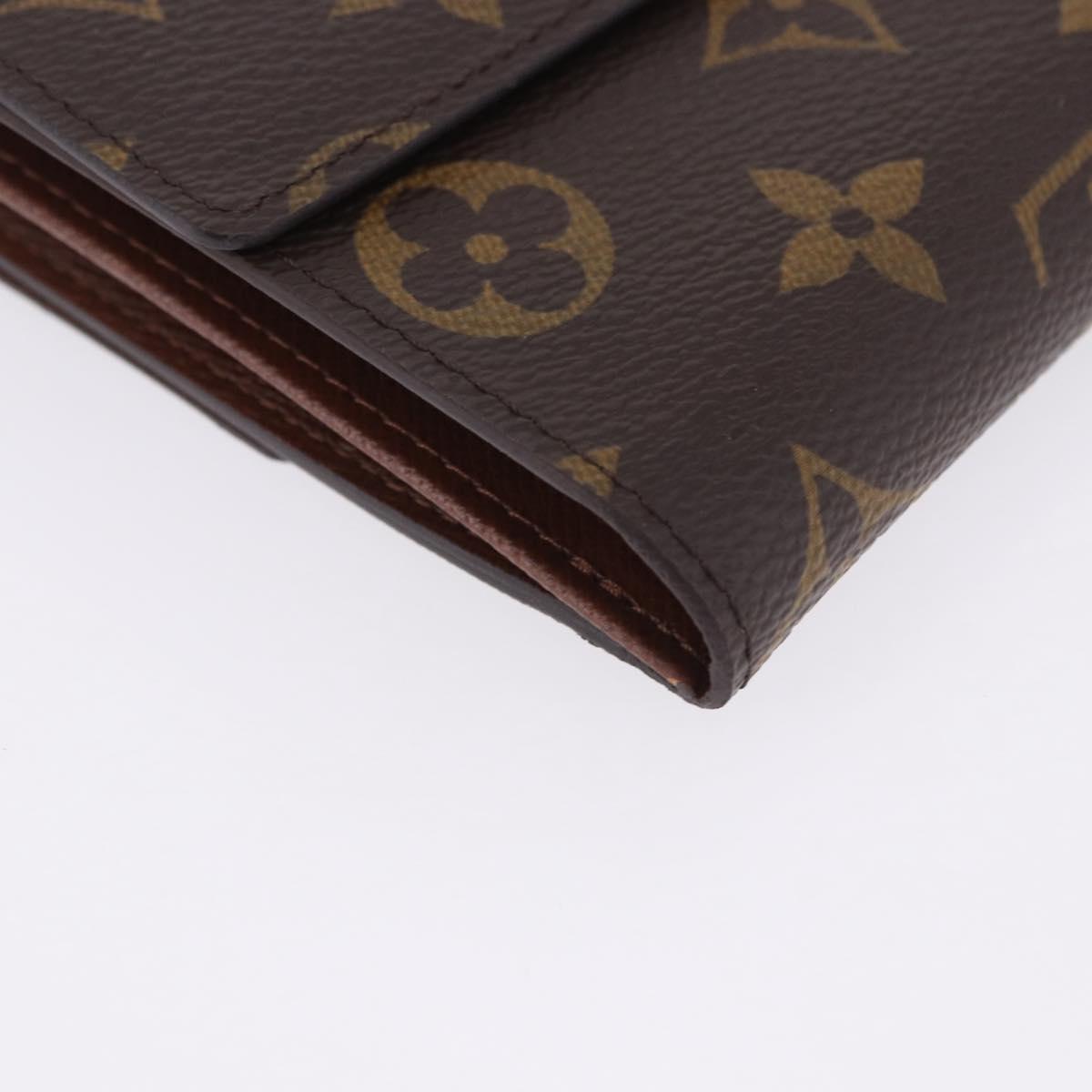 LOUIS VUITTON Monogram Portefeuille Elise Trifold Wallet M61654 LV Auth am12590V