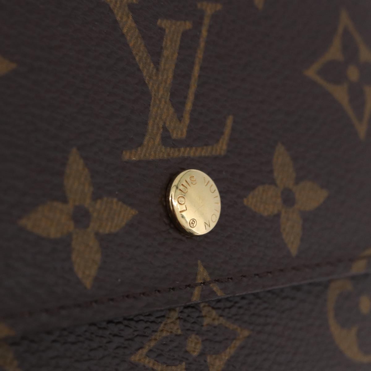 LOUIS VUITTON Monogram Portefeuille Elise Trifold Wallet M61654 LV Auth am12590V