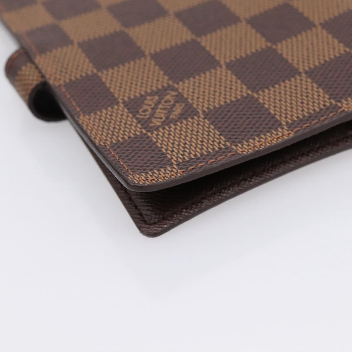 LOUIS VUITTON Damier Ebene Agenda PM Day Planner Cover R20700 LV Auth am12595V