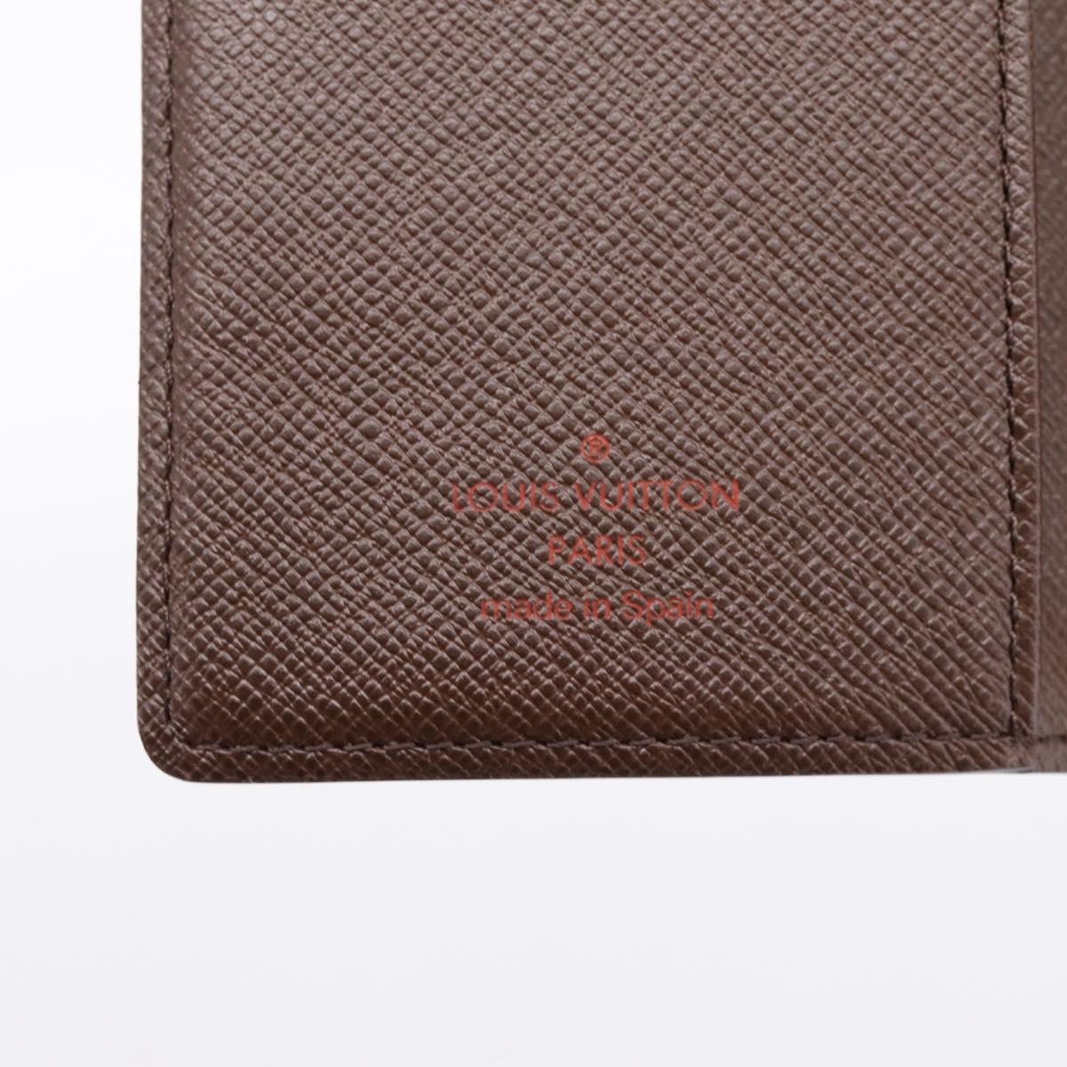 LOUIS VUITTON Damier Ebene Agenda PM Day Planner Cover R20700 LV Auth am12595V