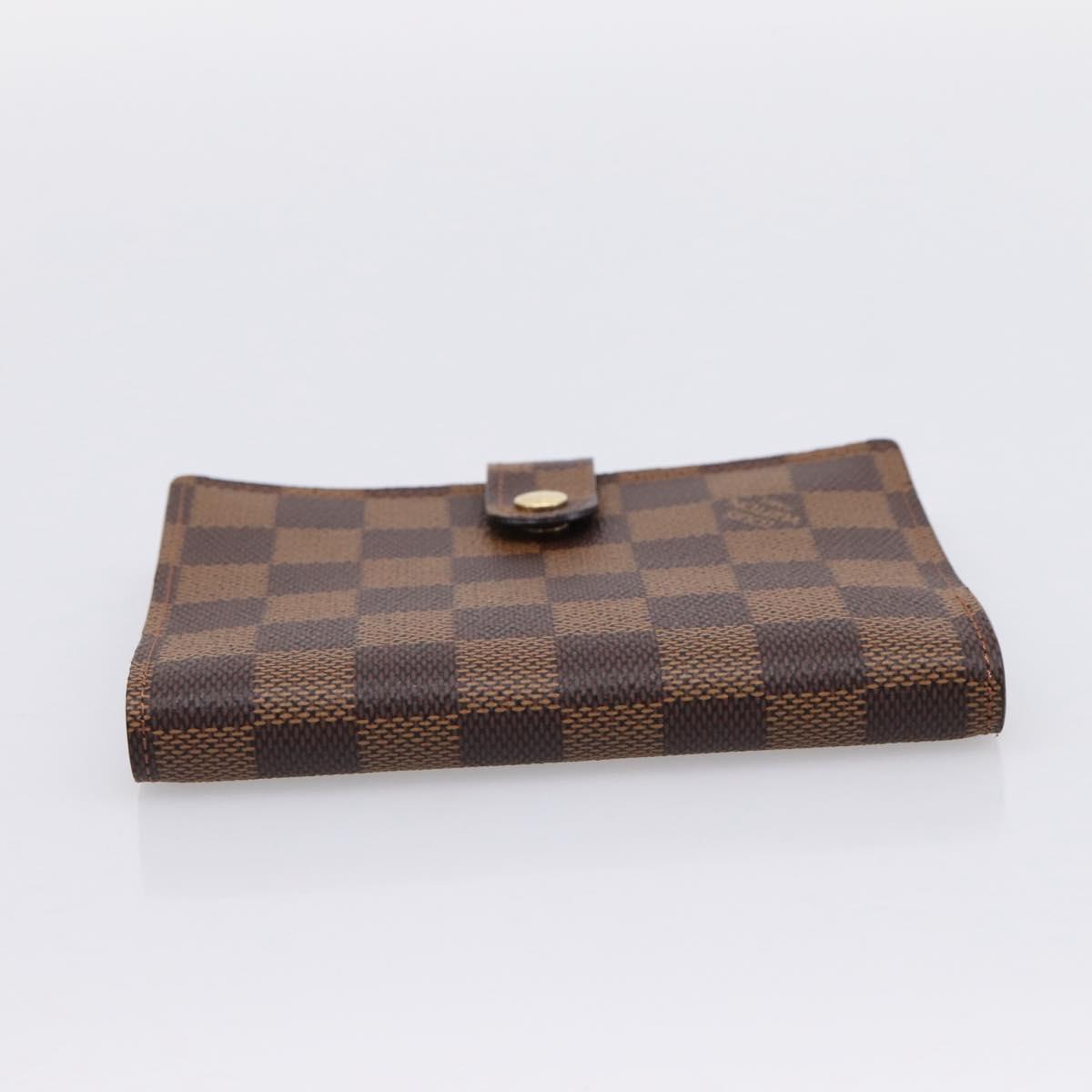 LOUIS VUITTON Damier Ebene Agenda PM Day Planner Cover R20700 LV Auth am12595V
