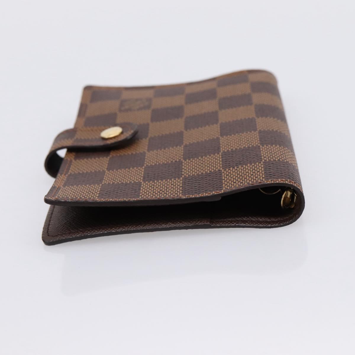 LOUIS VUITTON Damier Ebene Agenda PM Day Planner Cover R20700 LV Auth am12595V