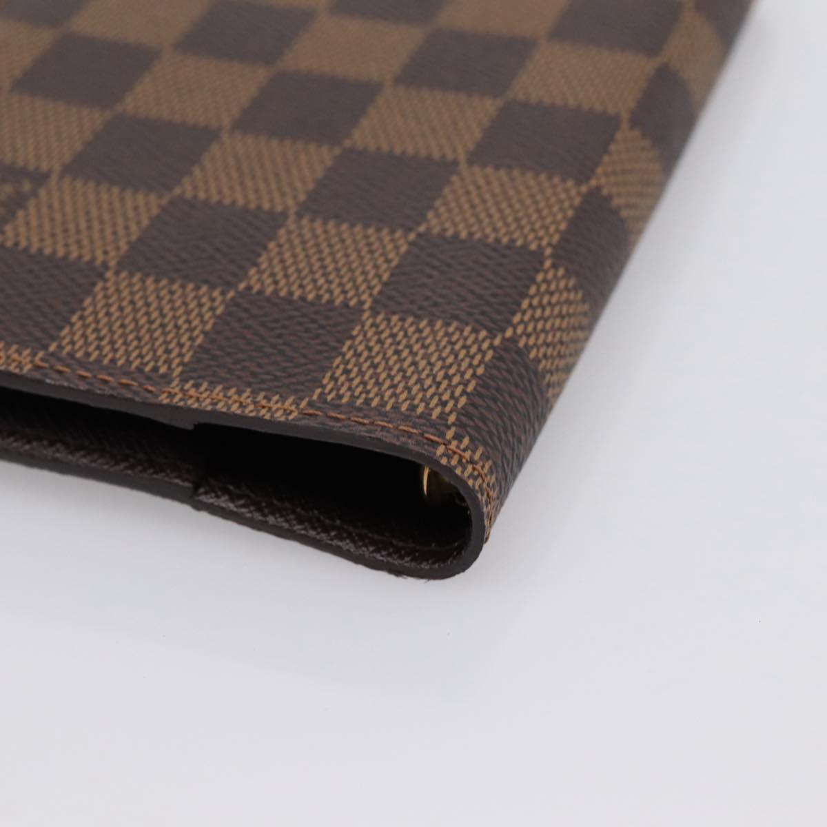LOUIS VUITTON Damier Ebene Agenda PM Day Planner Cover R20700 LV Auth am12596V