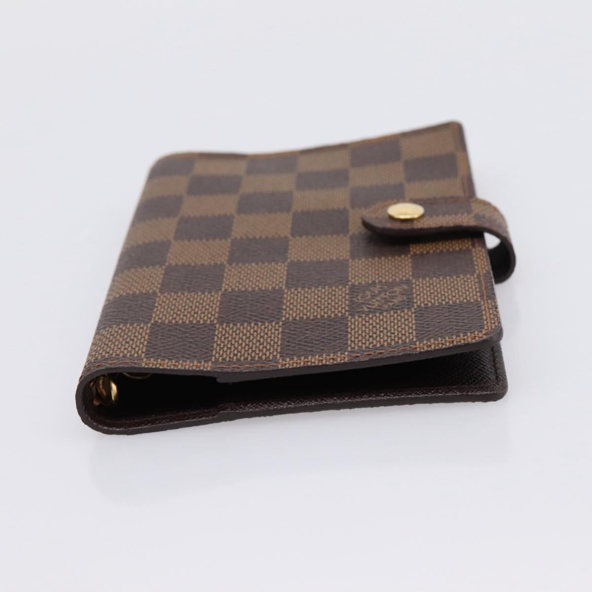 LOUIS VUITTON Damier Ebene Agenda PM Day Planner Cover R20700 LV Auth am12596V