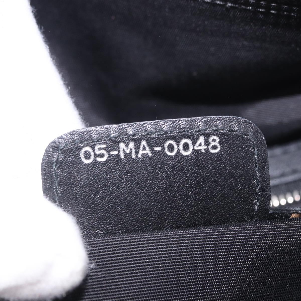 Christian Dior Carreño Hand Bag Leather Black Silver Auth am12602SAM