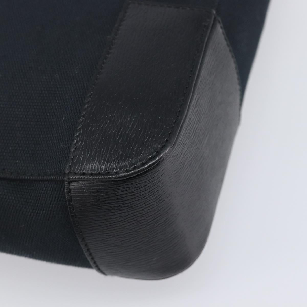 GUCCI G Tote Bag Leather Canvas Black Gold 002 1109 Auth am12611V