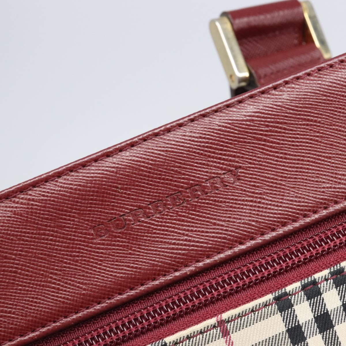 BURBERRY Nova Check Shoulder Bag Canvas Beige Gold Auth am12612V