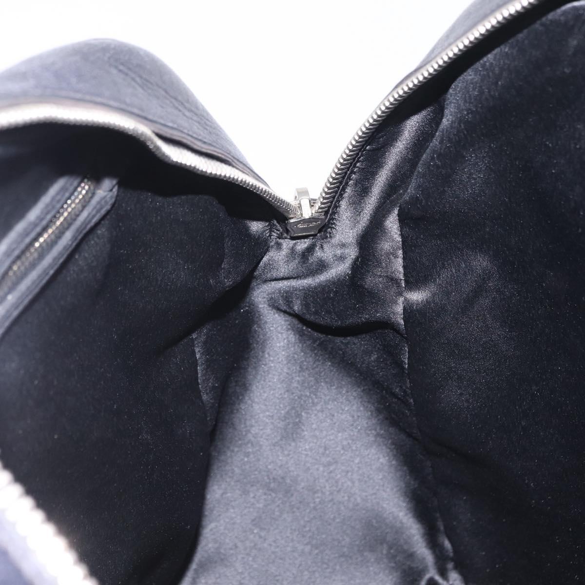 Miu Miu Hand Bag Leather Black Silver Auth am12613V