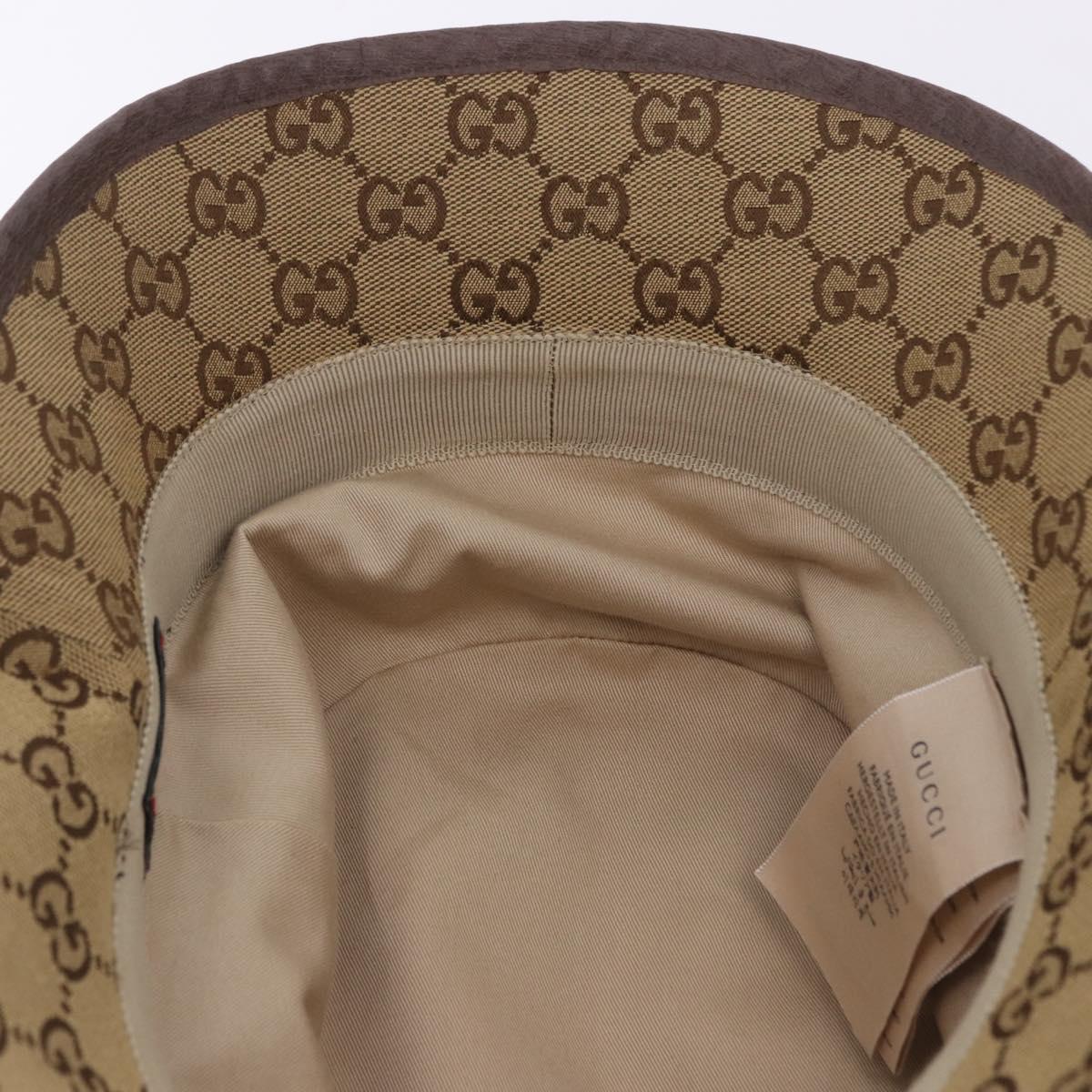 GUCCI GG Canvas GG Marmont Hat M Beige Auth am12614V