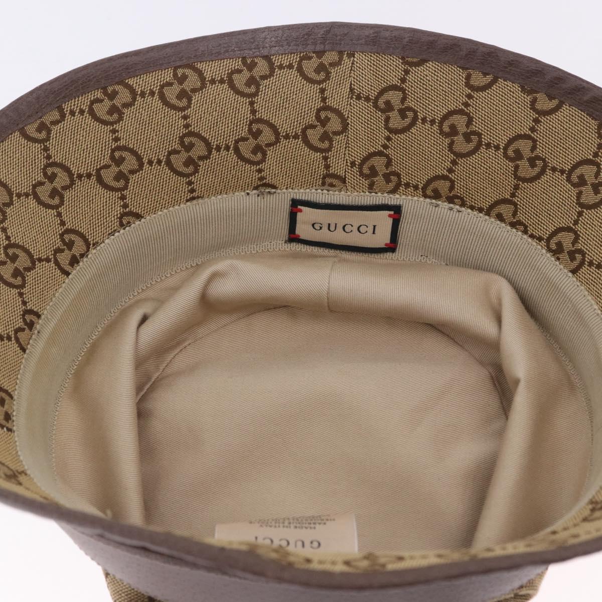 GUCCI GG Canvas GG Marmont Hat M Beige Auth am12614V