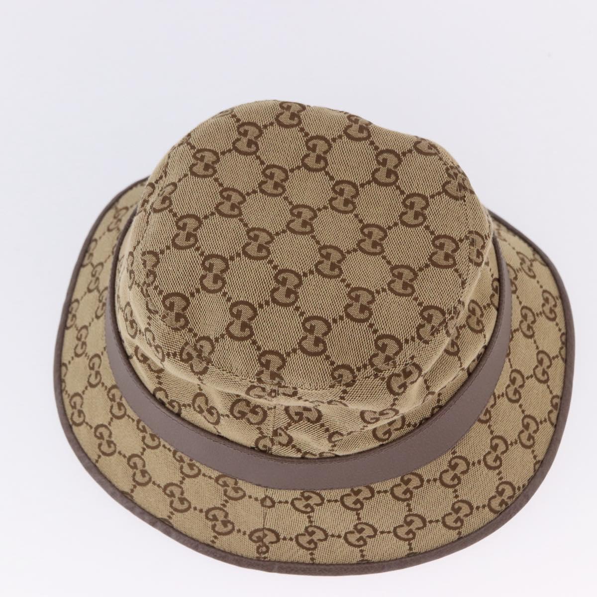 GUCCI GG Canvas GG Marmont Hat M Beige Auth am12614V