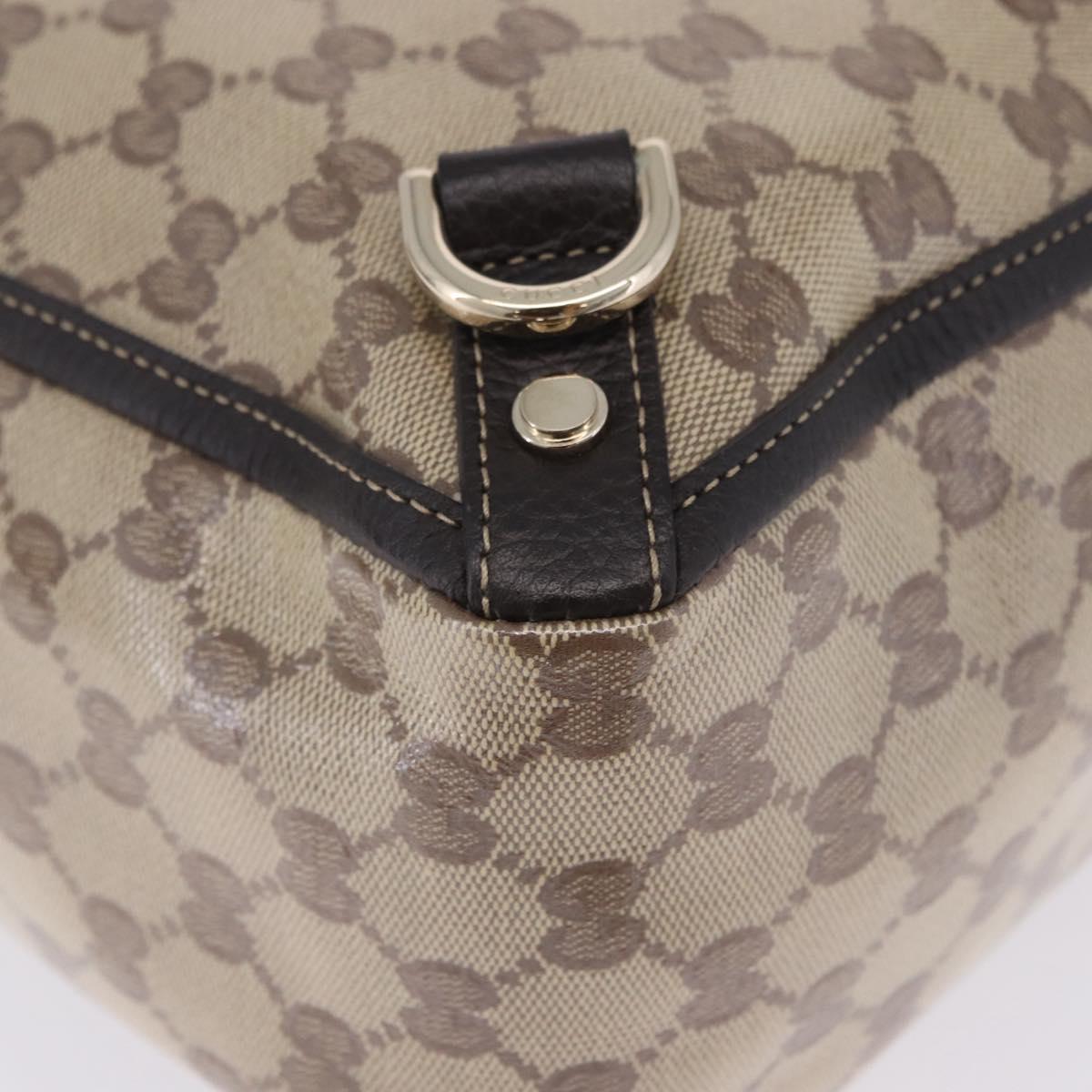 GUCCI GG Crystal Tote Bag Coated Canvas Beige Gold 293580 Auth am12617V