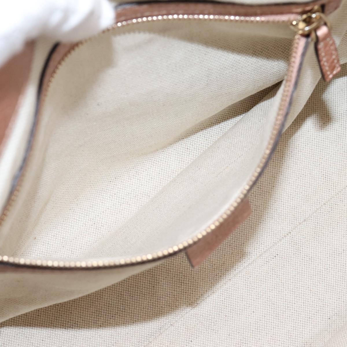 GUCCI Bella Bamboo Hand Bag Leather 2way Pink Gold 282300 Auth am12618A