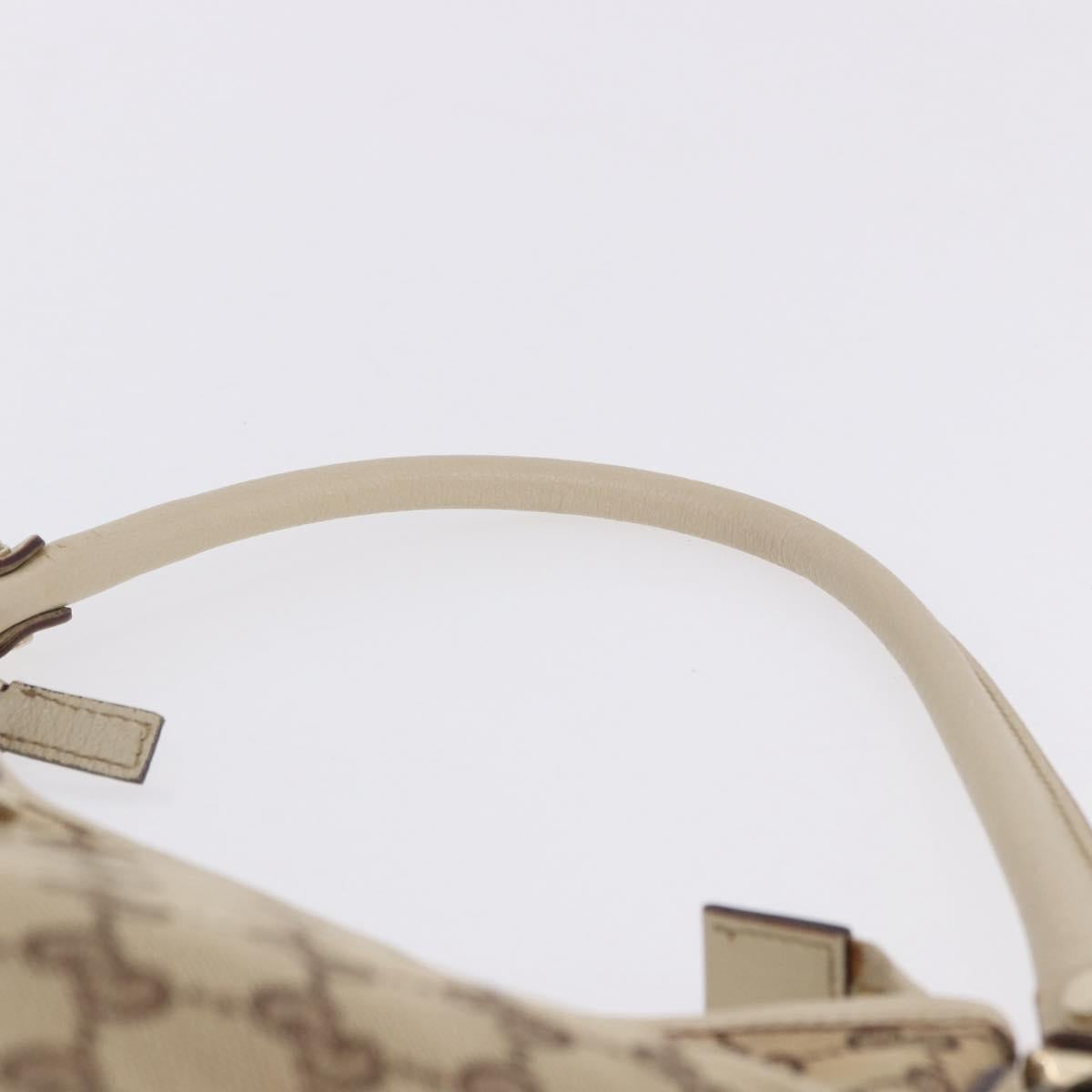 GUCCI GG Canvas Shoulder Bag Beige Gold 130738 Auth am12619V