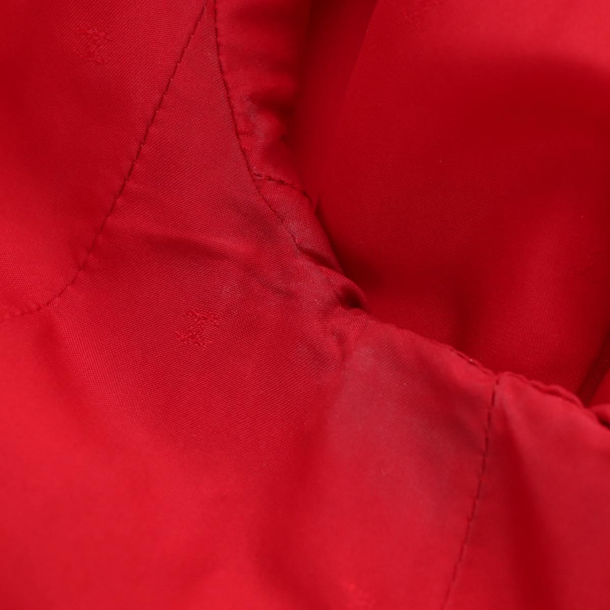 CHANEL Skirt Setup Jacket Cotton Red CC Auth am12620