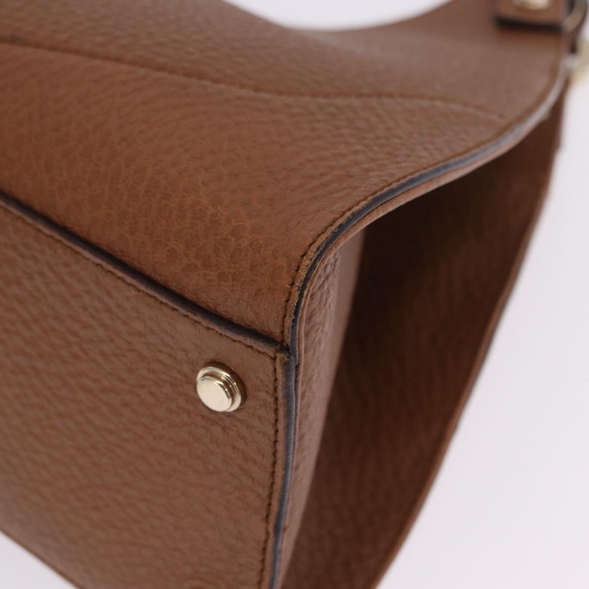 GUCCI G Jackie Bag Taurillon Clemence Leather Brown Gold 130995 Auth am12624M