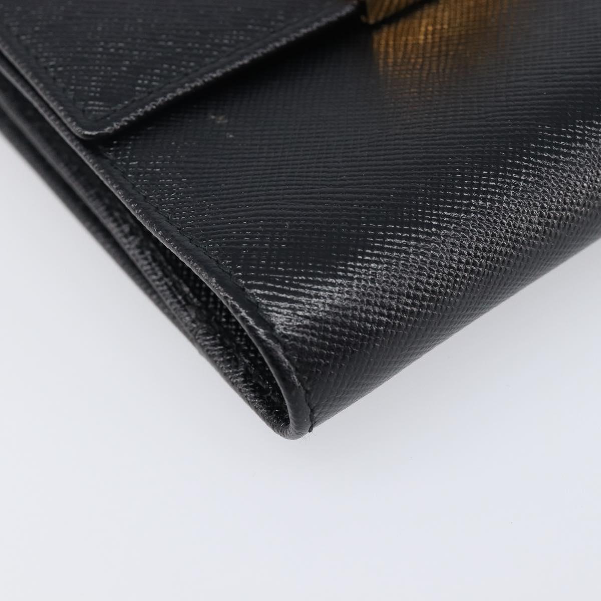Salvatore Ferragamo Gancini Gamaguchi Compact Wallet Leather Black Auth am12650V