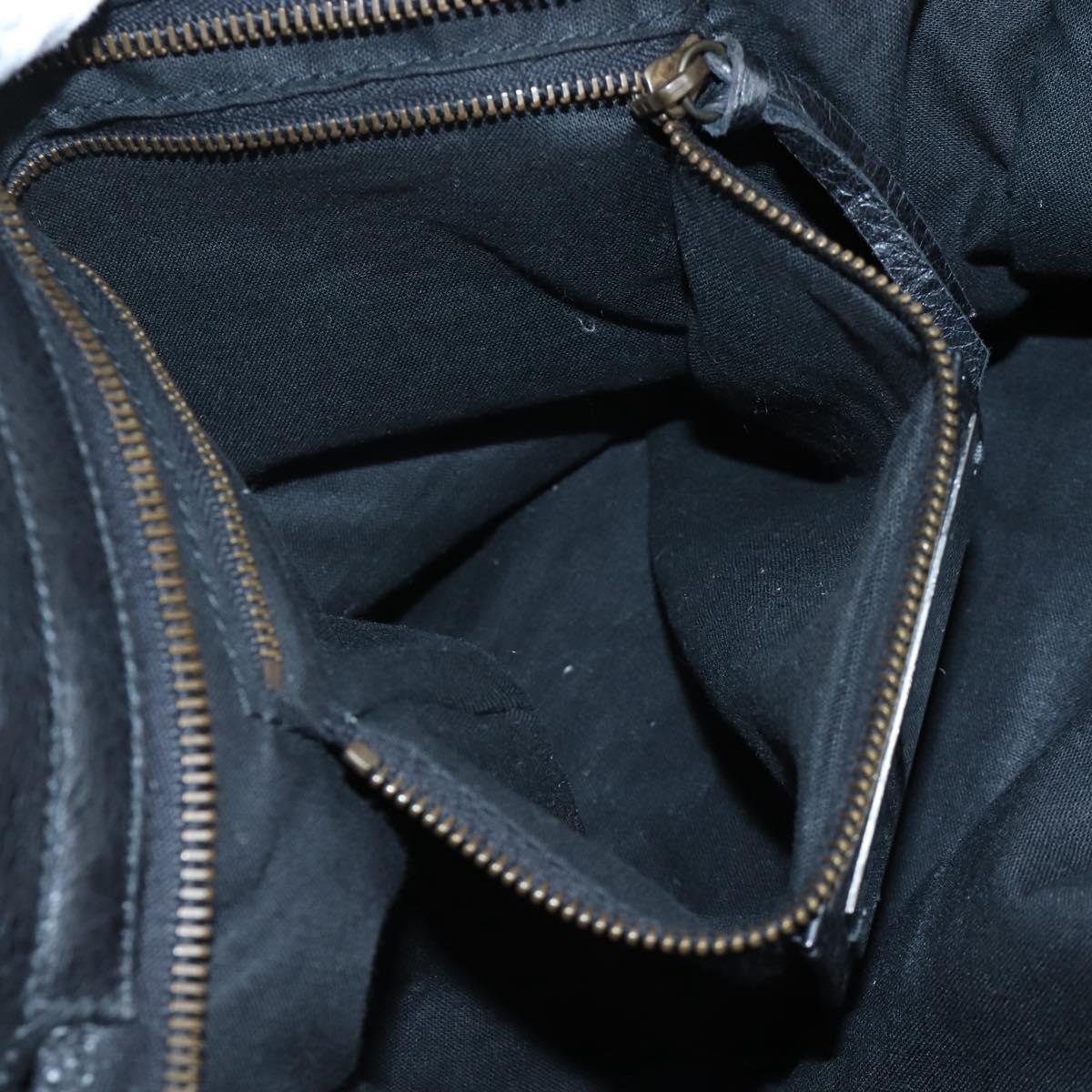 Balenciaga The City Hand Bag Leather Black 115748 Auth am12678SAM