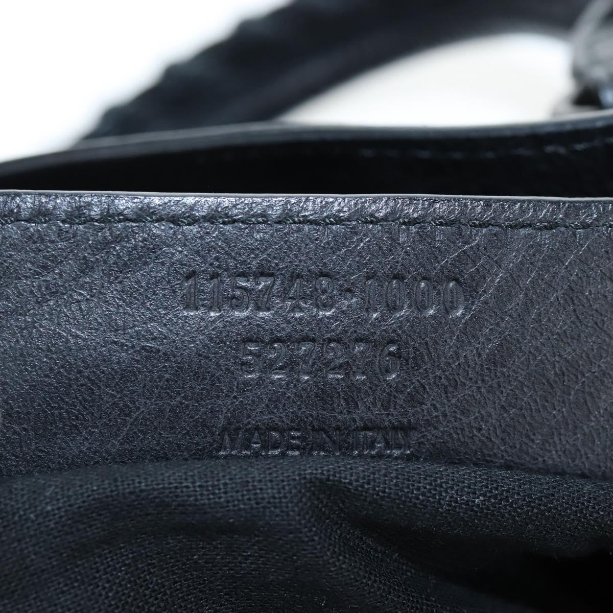 Balenciaga The City Hand Bag Leather Black 115748 Auth am12678SAM
